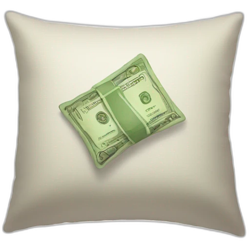 pillow with money on it emoji