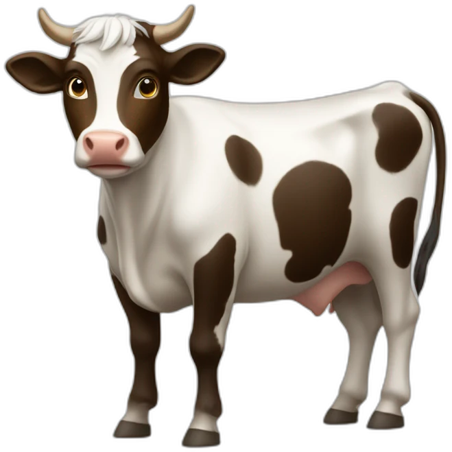 Chat sur une vache emoji