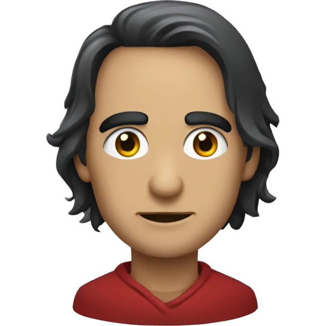 Um corvo com o olho vermelho emoji