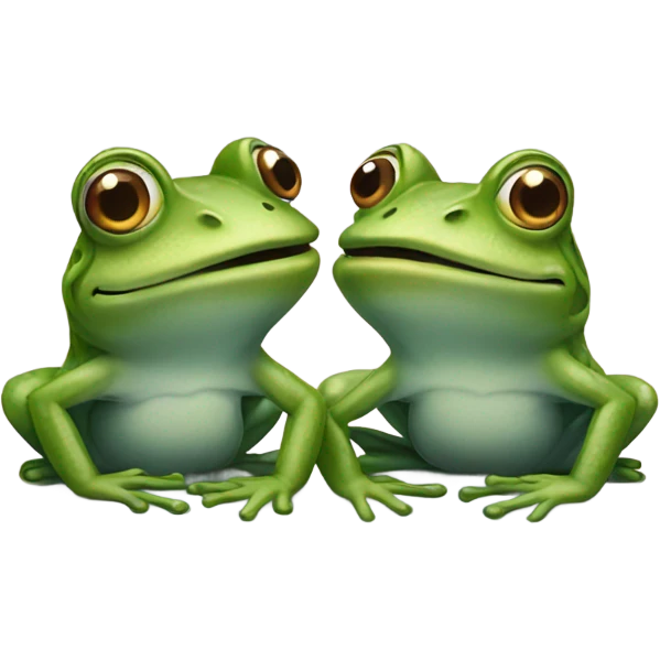 Frogs kissing emoji