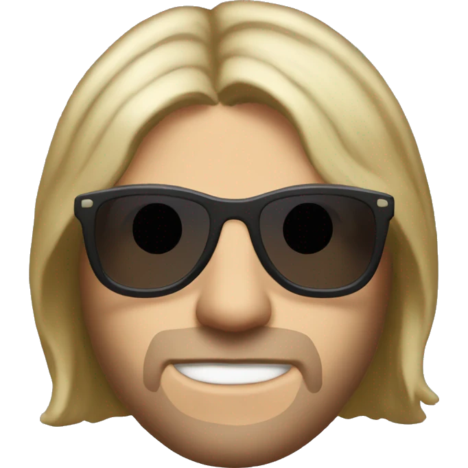 Kurt Cobain in sunglasses emoji