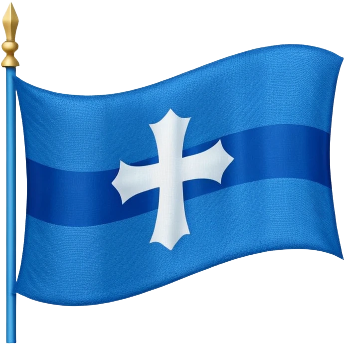 A blue flag with white Nordic cross  emoji