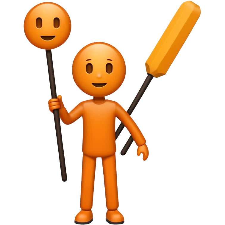 Orenge sticfigüre from alanbecker emoji
