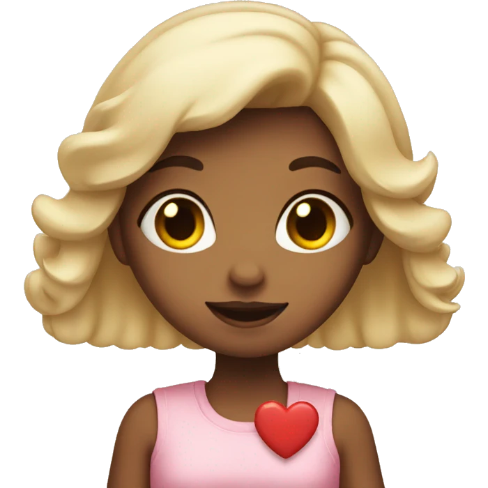 Cute girl with heart hands  emoji