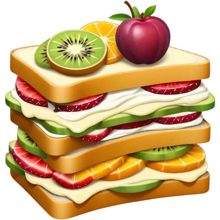 Fruit sandwich with cream emoji