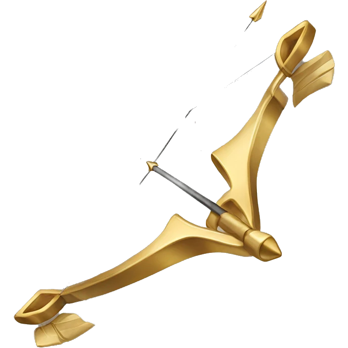Gold bow and arrow emoji