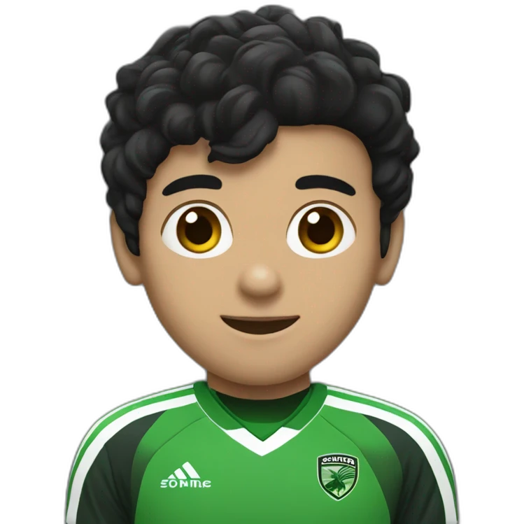 Austin fc fan with black hair emoji