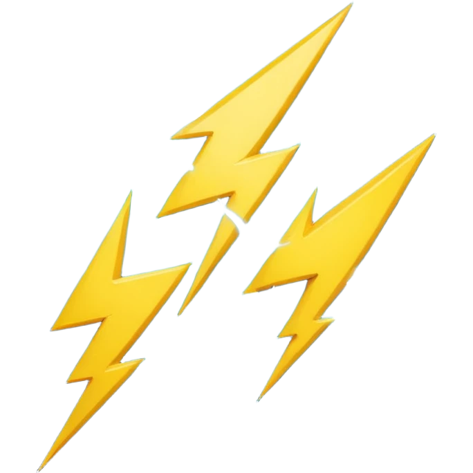 Calendar with two clashing lightning bolts emoji