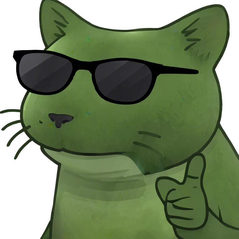 Cat with sunglasses emoji