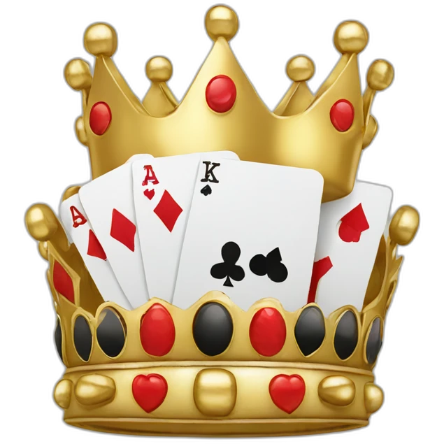Poker king no background yellow gold crown emoji