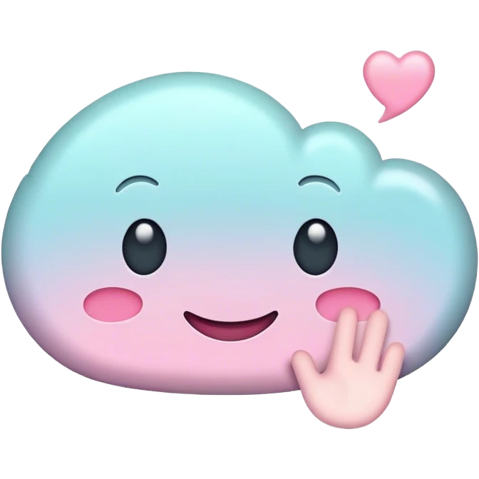 pastel sign say "hello" emoji