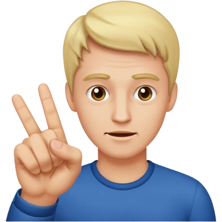Trump flipping the finger emoji