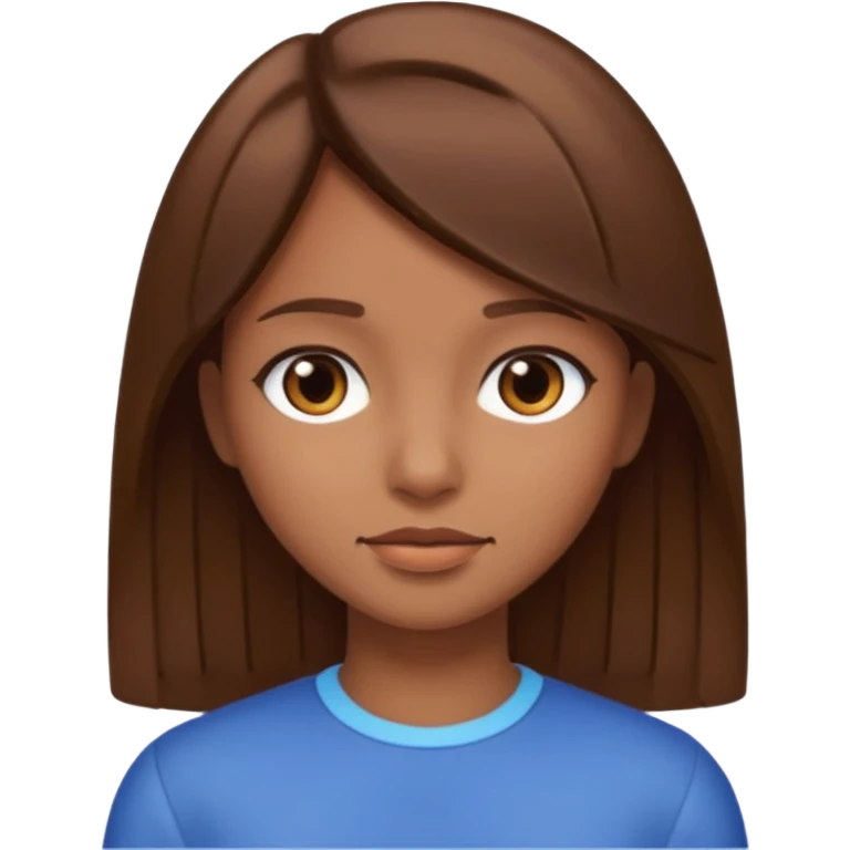 Sou uma rapariga,  morena, cabelo liso, castanho, comprido ,baixa  emoji