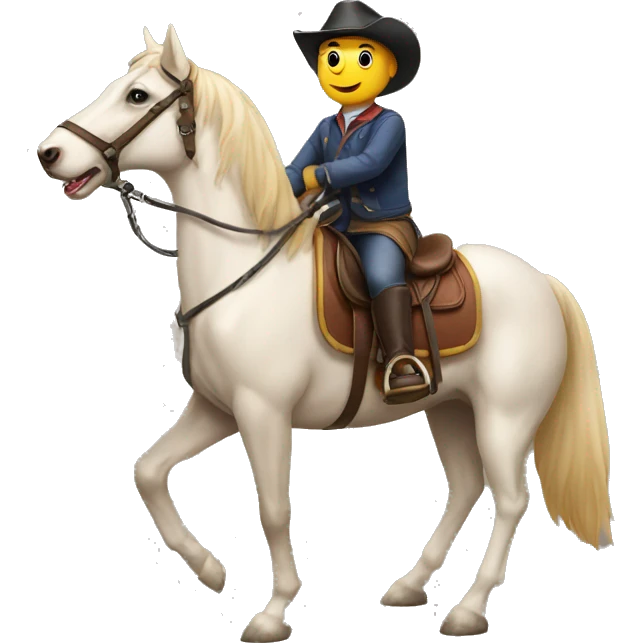 Dog riding a horse emoji