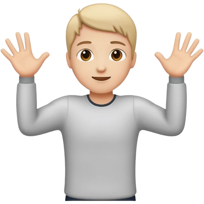 Personne debout avec les bras ouvert pour un câlins  emoji