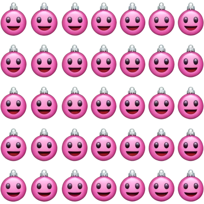 Aesthetic clean girl pink Christmas emojis emoji
