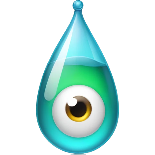 Mobile with eye drop emoji