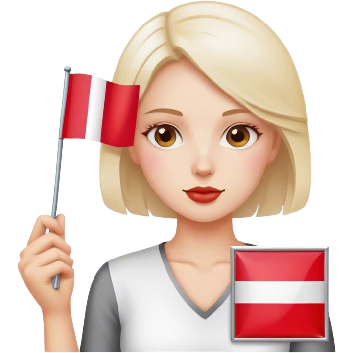 woman with polish flag emoji