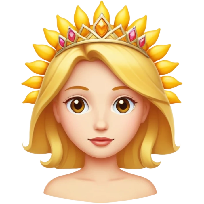 A princess with a sun head emoji