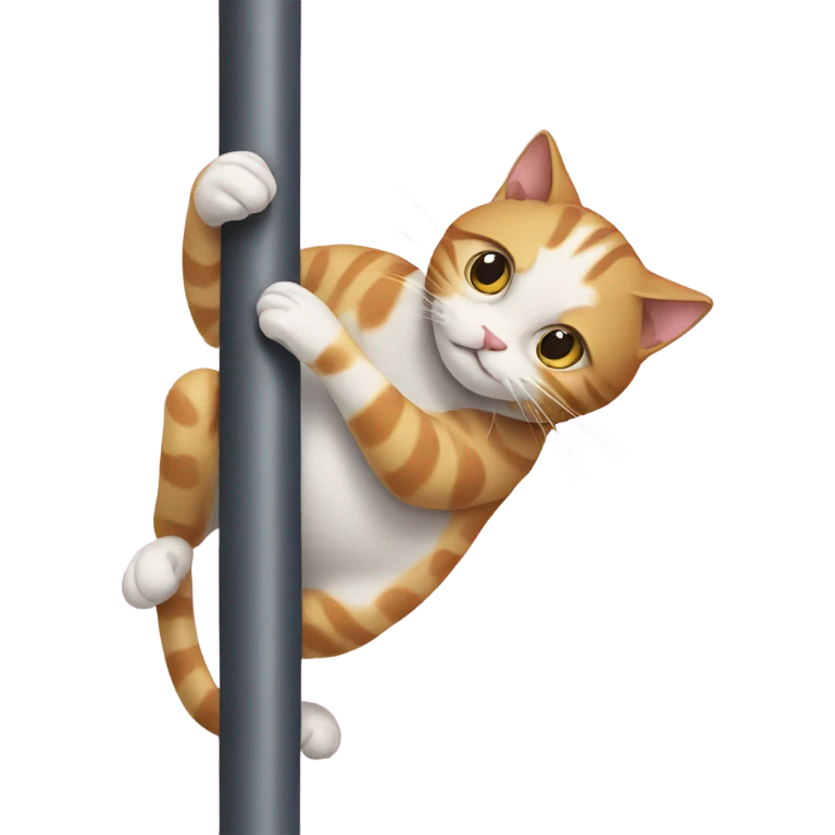 Cat eating a pole emoji