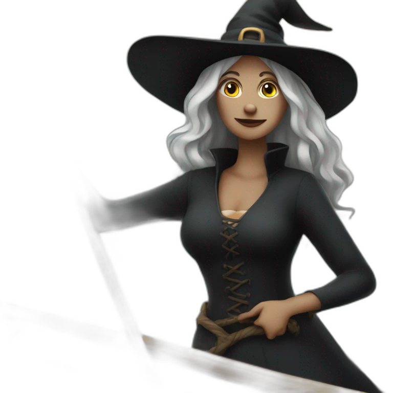 Witch on a boat emoji