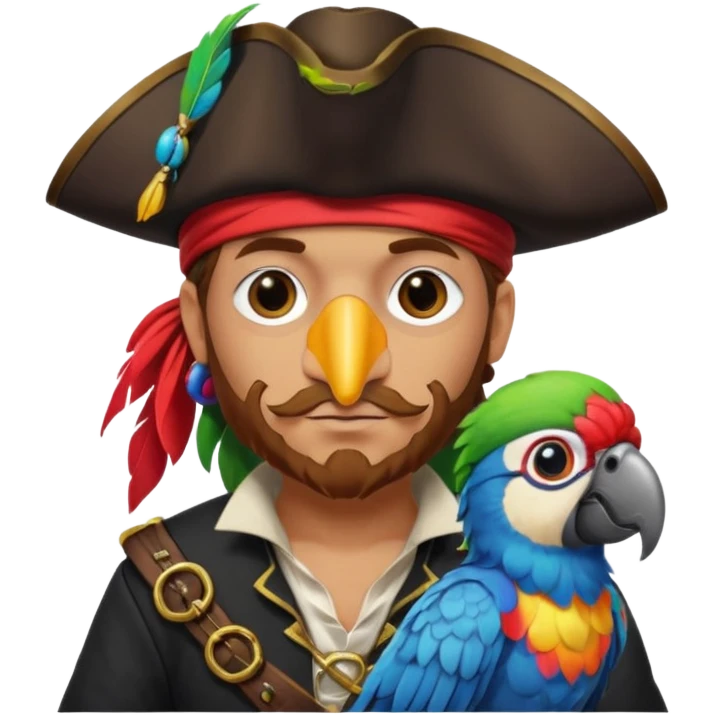 pirate and parrot emoji