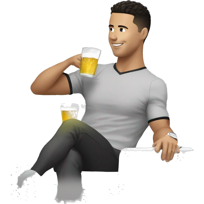 Ronaldo drinking wqter emoji