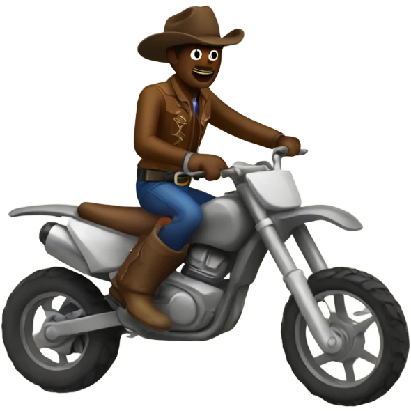 Cowboy riding dirt bike emoji