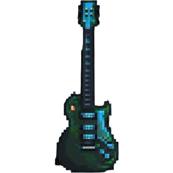 A guitar emoji
