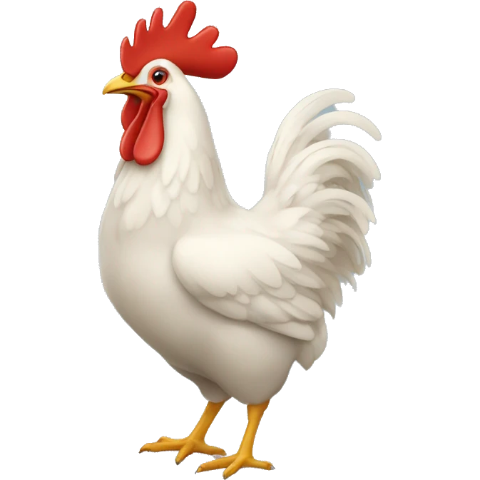 une poule avec des antennes emoji