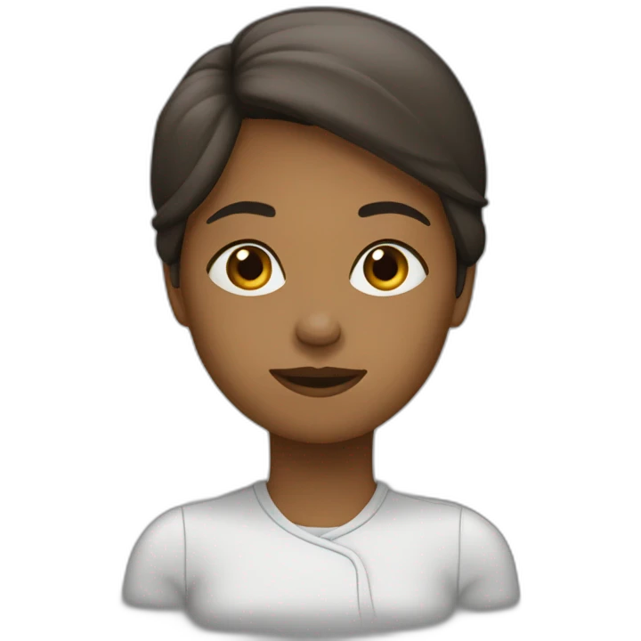 Fille sur arrêt stop emoji