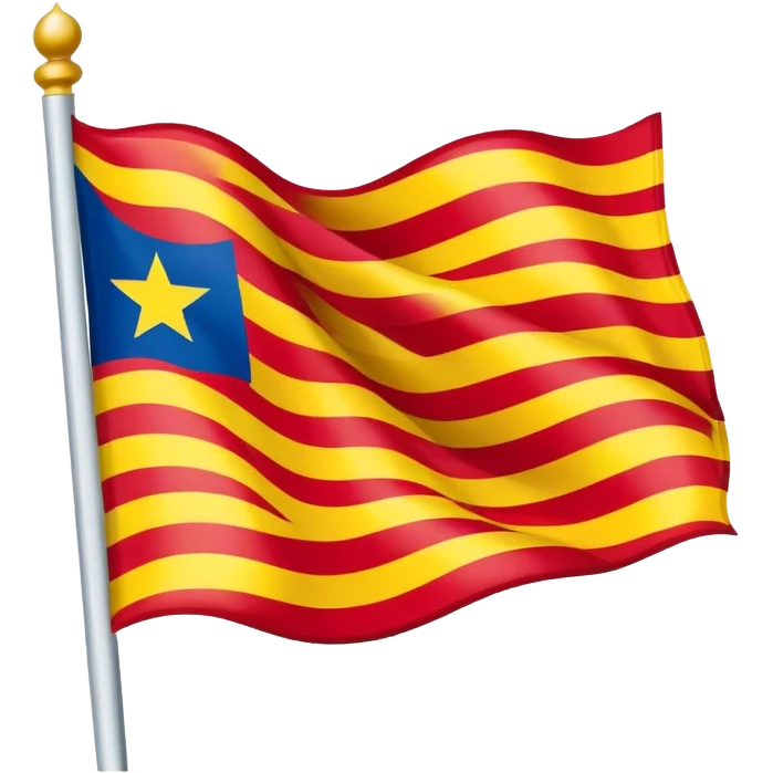 Catalonia flag. Background yellow and four strips red.  emoji