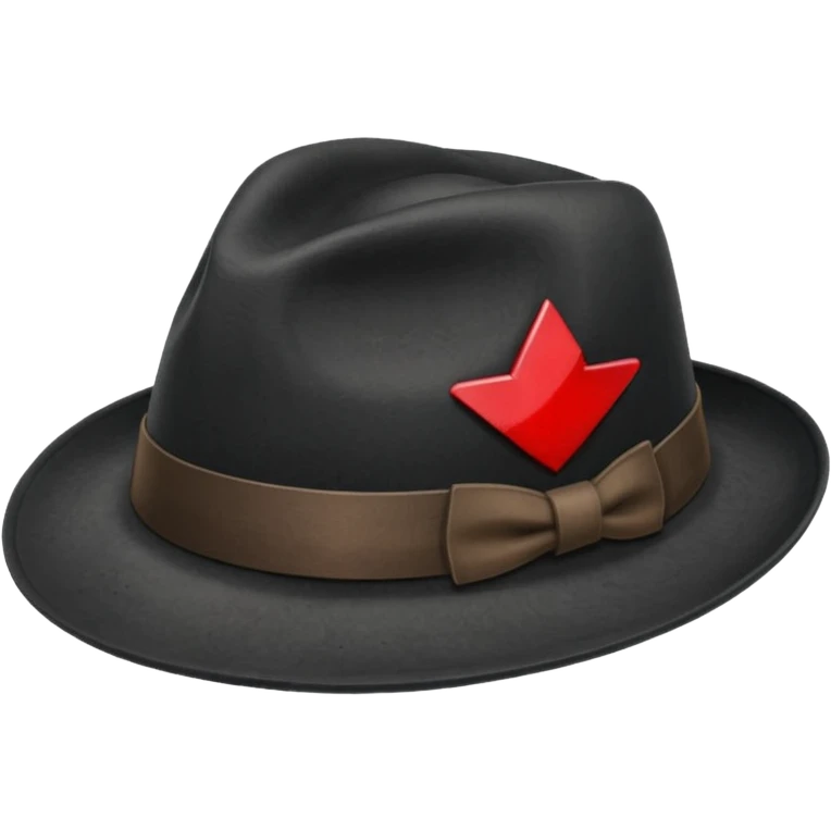 a fedora with a red cancel sign over it emoji