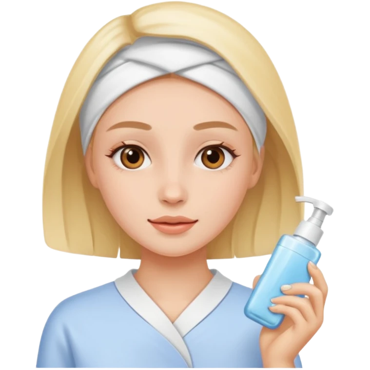 Una ragazza che fa skincare  emoji