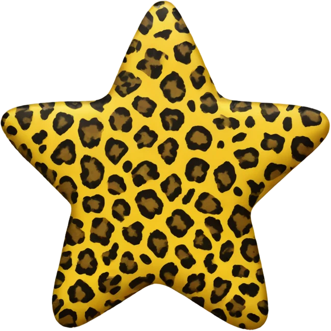 Leopard print star emoji