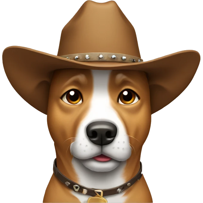 Dog with a cowboy hat emoji