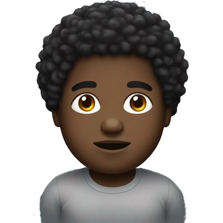make me a chubby black boy with a small afro emoji