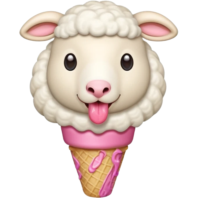 Sheep getting ice cream emoji