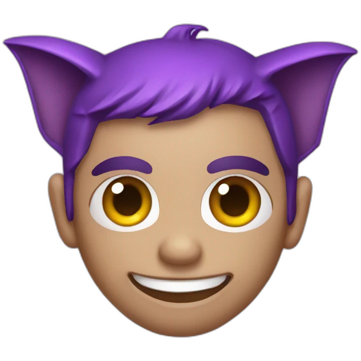 halloween purple bat emoji