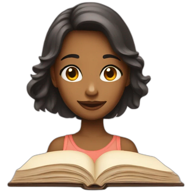 Fille qui lit emoji