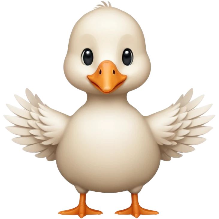 a chibi style {adult goose} giving a thumbs up emoji