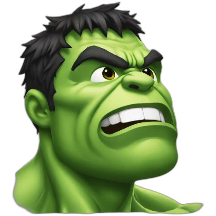 Hulk send a kiss emoji