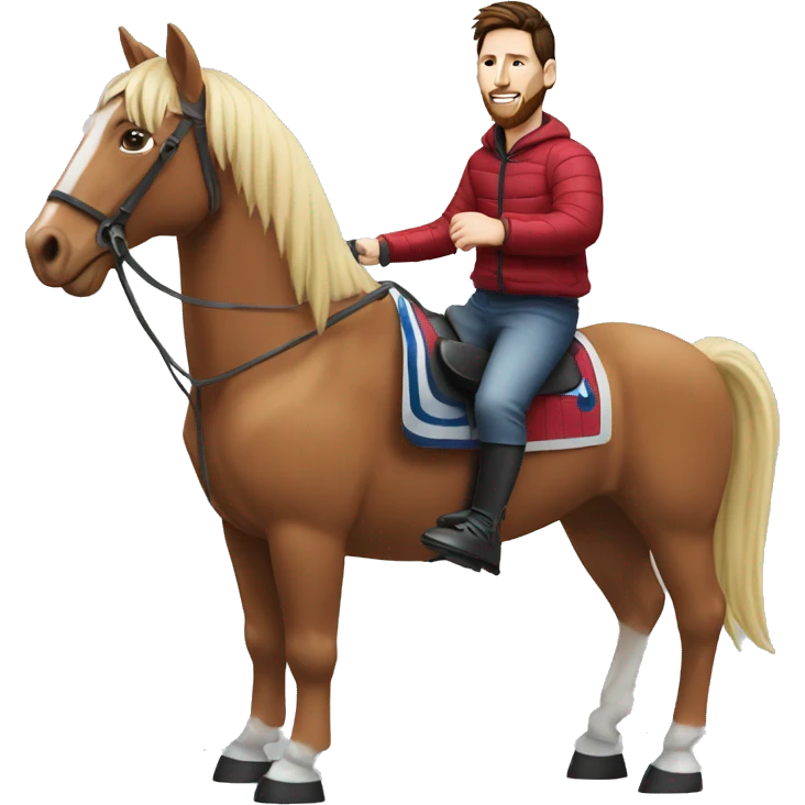 Messi sur un cheval emoji