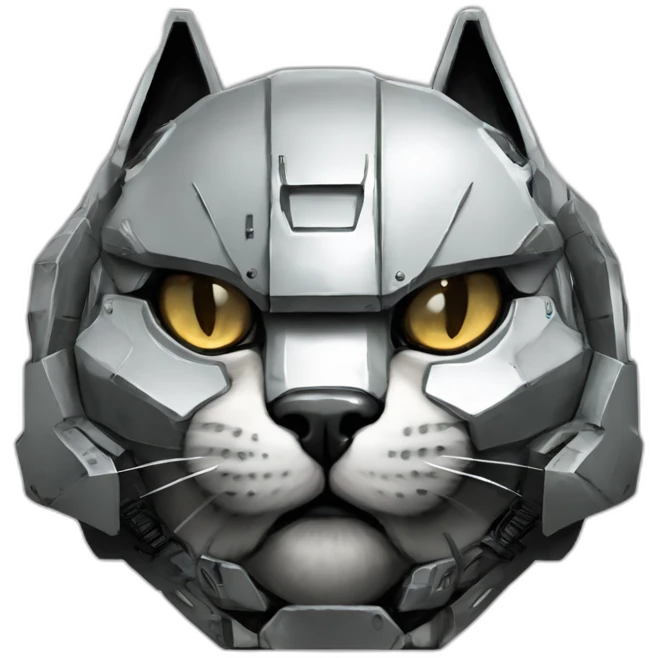 armored core faced cat emoji