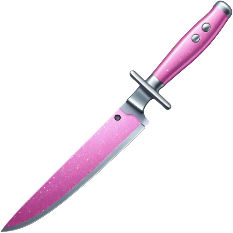 glitter pink knife emoji