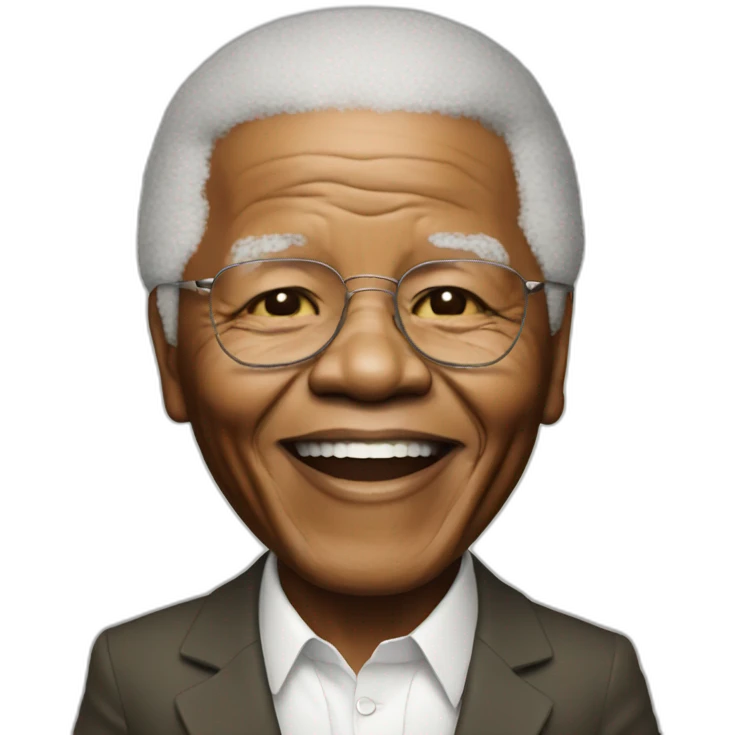 Nelson Mandela making peace sing emoji