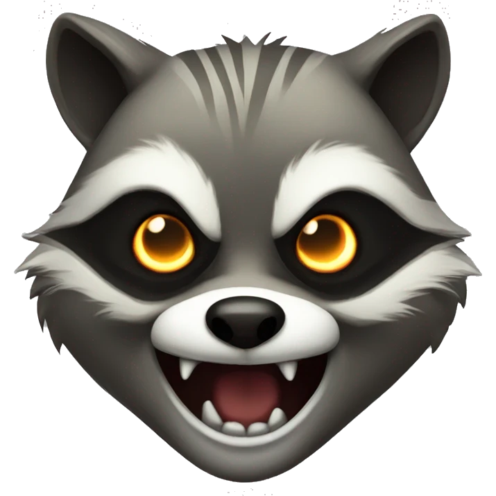 Glowing evil raccoon emoji