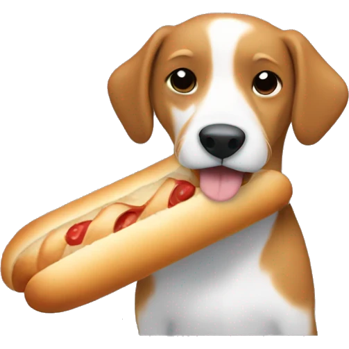 dog eatin baguette emoji