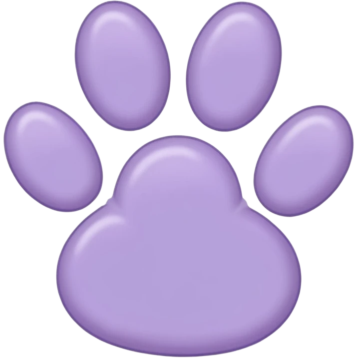 a pastel purple pawprint emoji