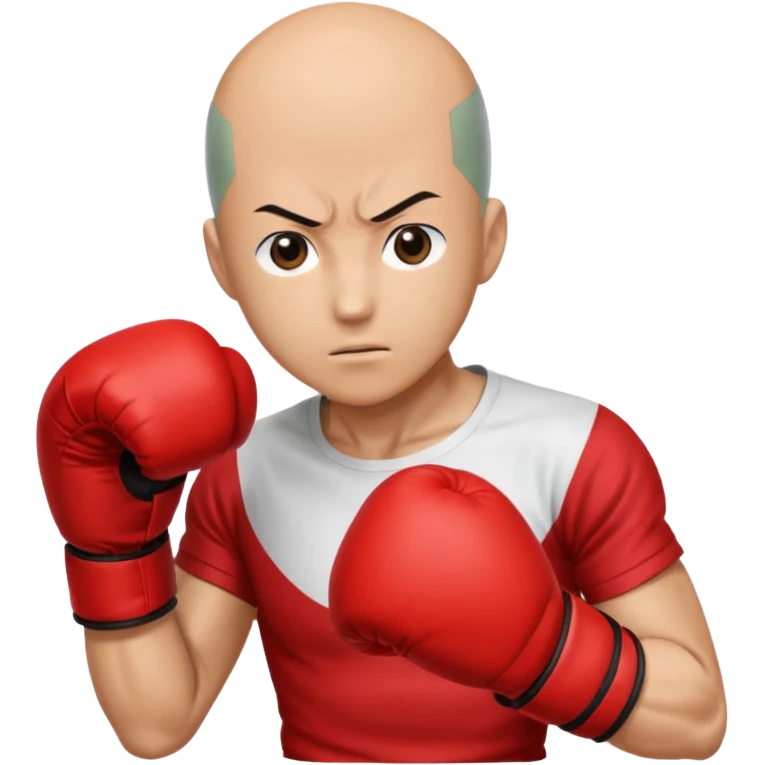 Saitama red hand punch with a boxing glove emoji